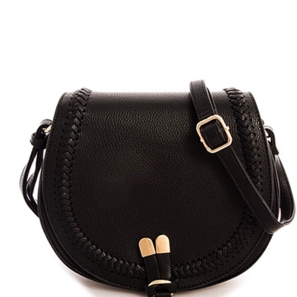 Handbags - Black Vegan Leather Crossbody Purse
